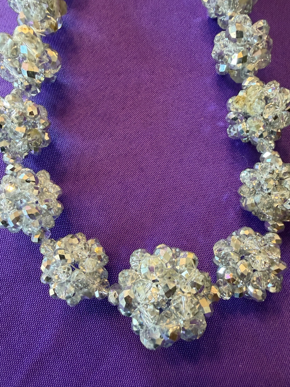 Park Lane Crystal Cluster Statement Necklace NWT Vintage Retired
